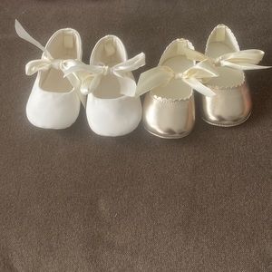 Two pairs of baby girl dress shoes